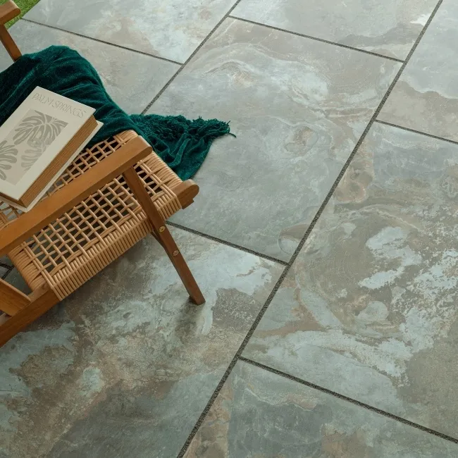 Slate Way Green Matt Porcelain Outdoor Slab
