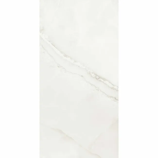The Room White Onyx Marble Effect Matt Porcelain Wall and Floor Tile