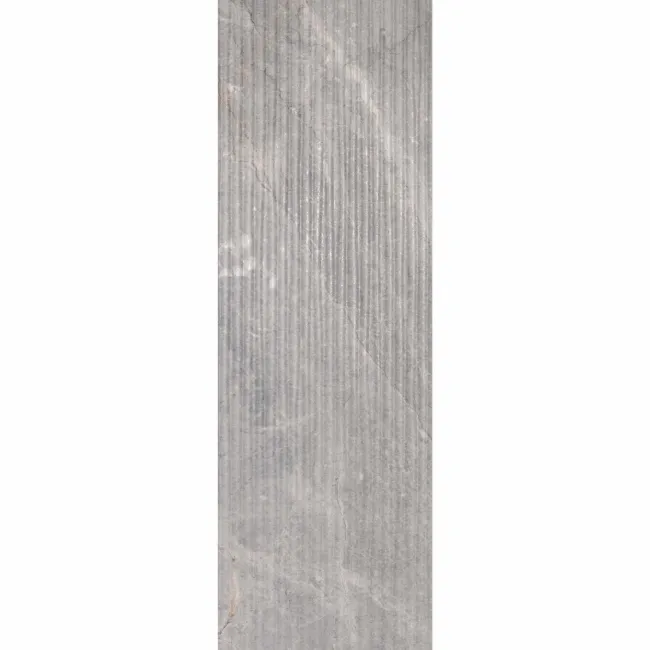 Tuscan Dark Grey Embossed Decor Stone Effect Matt Ceramic Wall Tile
