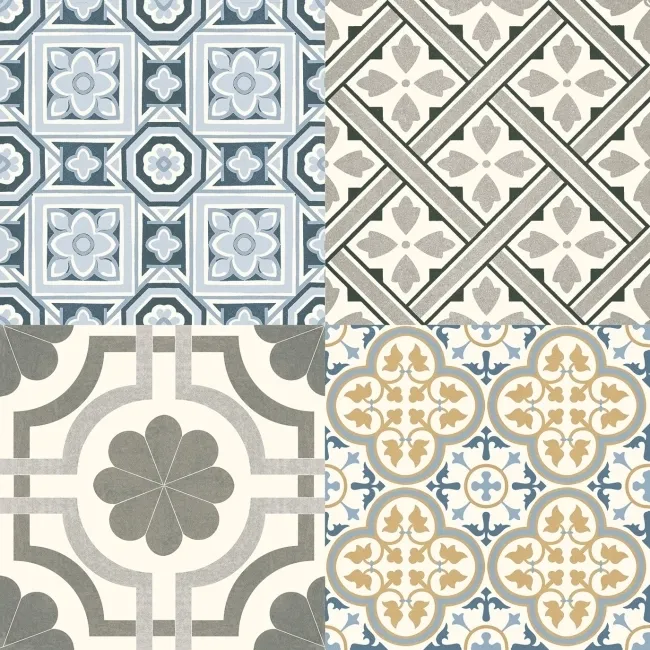 Windsor Multi Patterned Matt Porcelain Wall and Floor Tile