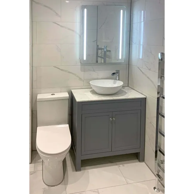 Carrara White Gloss Marble Effect Vitrified Ceramic Wall and Floor Tile