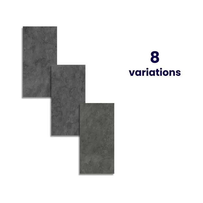 Marmostone Anthracite Rectified Matt Stone Effect Porcelain Wall and Floor Tile