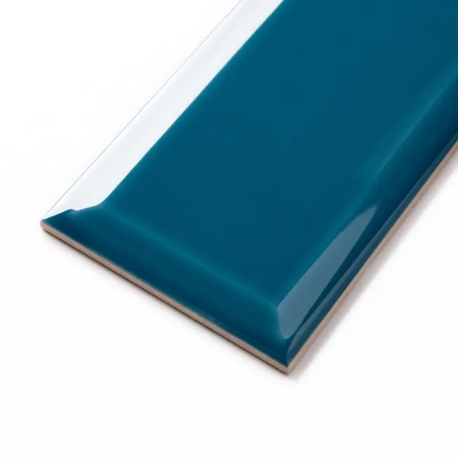 Metro Retro Bevelled Marine Blue Gloss Wall Tile