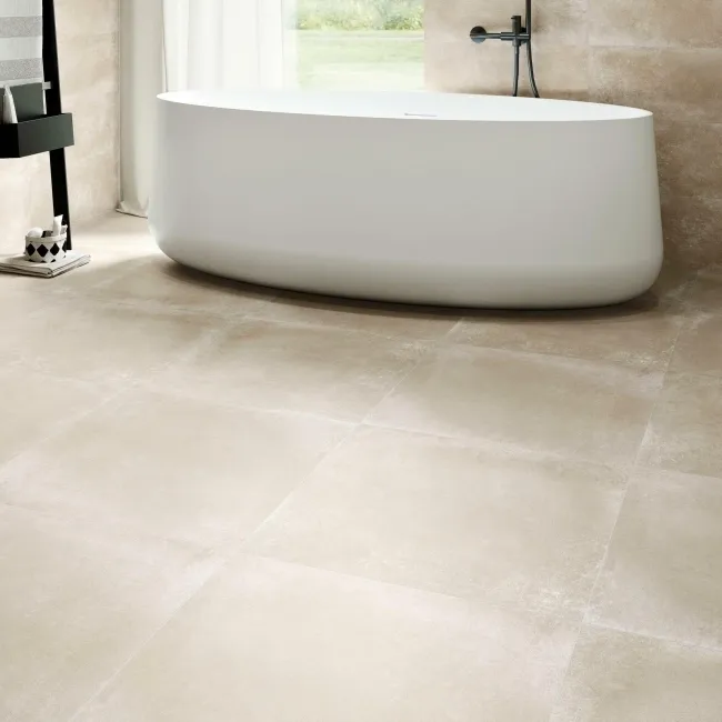 Beton Beige Concrete Effect Matt Porcelain Floor Tile
