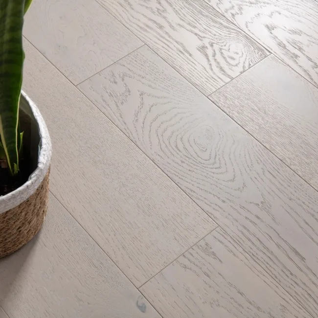 Delamere Light Grey Brushed Oak Engineered Wood Flooring 13x150mm Oiled