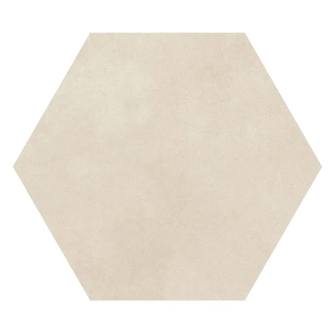 Antic Hexagon Cream Stone Effect Matt Porcelain Tile