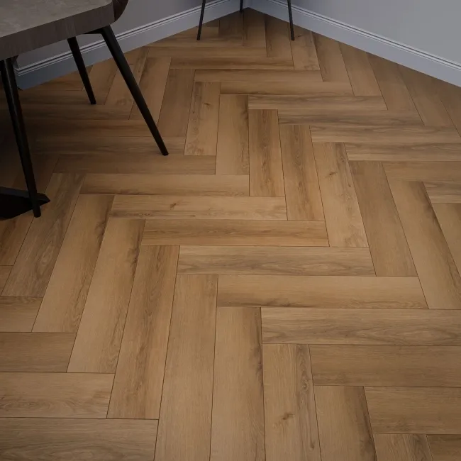 Paris Natural Oak Herringbone Luxury Click Vinyl Flooring 5mm