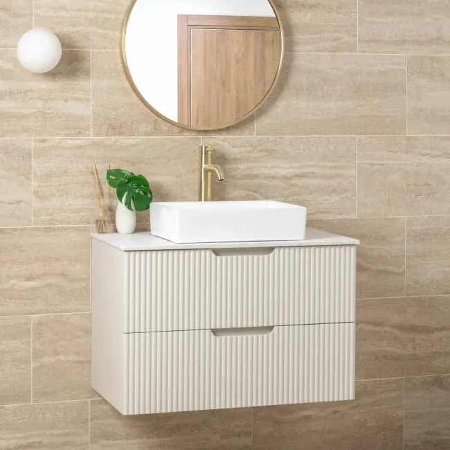 Travertino Beige Stone Effect Matt Porcelain Wall & Floor Tile