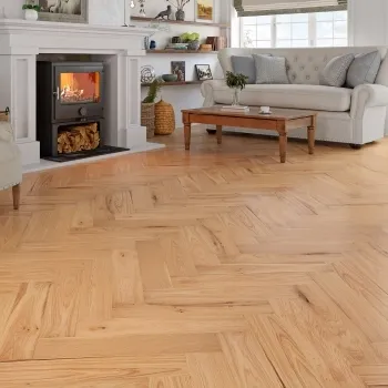 Alpes Natural Oak Herringbone Engineered Wood 15mm Brushed & Oiled