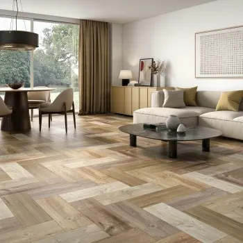 Foresta Beige Mixed Wood Effect Matt Ceramic Floor Tile