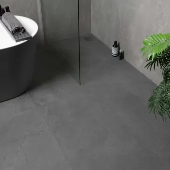 Lucca Anthracite Anti Slip Matt Stone Effect Porcelain Wall and Floor Tile